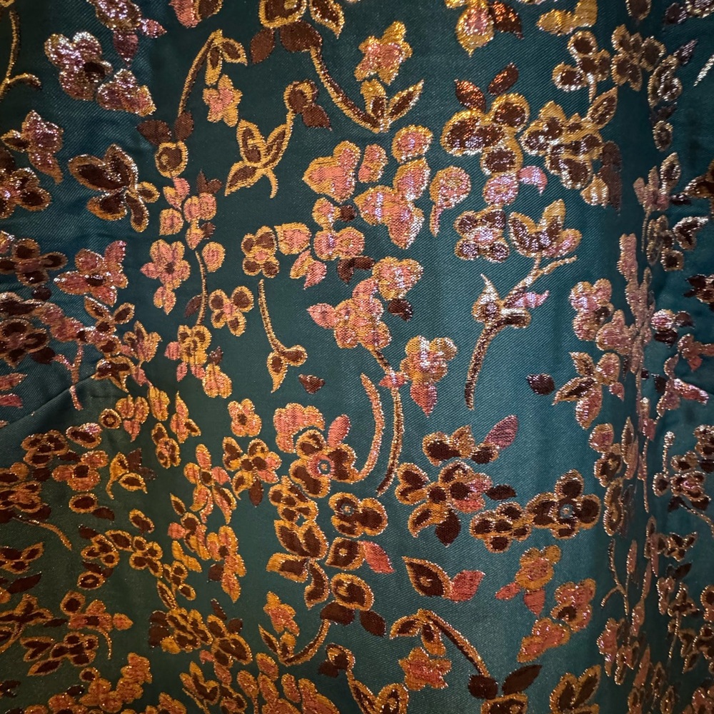 J. Crew Collection Jacquard Cherry Blossom Metallic Top - Picture 2 of 5